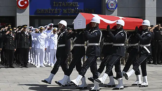 Kağıthane'de şehit olan polis memuru için tören düzenlendi
