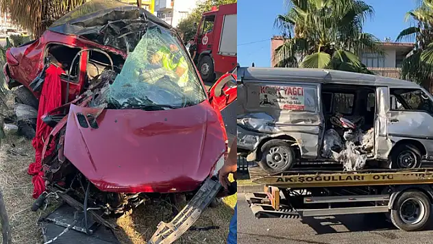 Kamyonet ile otomobil çarpıştı, araçlar hurdaya döndü: 2 yaralı

