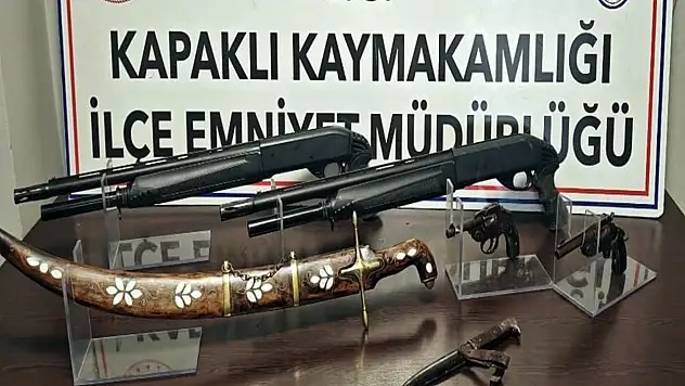 Kapaklı'da tarihi silah operasyonu