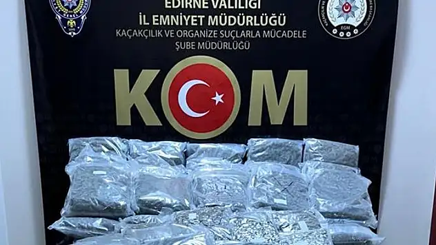 Kapıkule Sınır Kapısı'nda bir tırda 83,5 kilogram skunk ele geçirildi
