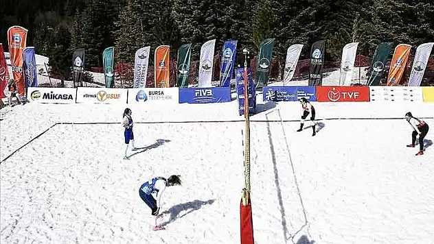 Kar Voleybolu Dünya Turu Uludağ'da başladı