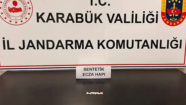Karabük'te 17 sentetik ecza ele geçirildi