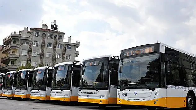 Karaman'da 12 adet halk otobüsü sefere başladı