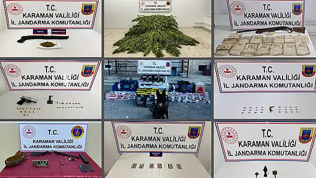 Karaman'da araması bulunan 54 şüpheli yakalandı
