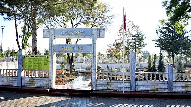 Karaman'da Garnizon Şehitliğinde Düzenleme Çalışması