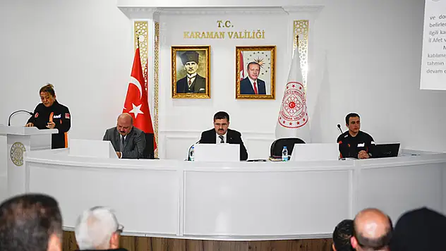 Karaman'da İl Afet Risk Azaltma Planı değerlendirme toplantısı yapıldı

