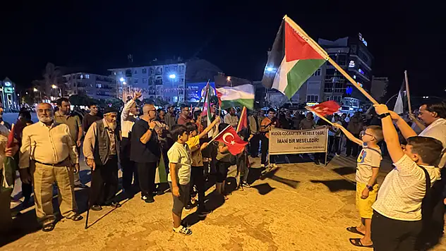 Karaman'da, İsrail'in Filistin'e yönelik saldırıları protesto edildi
