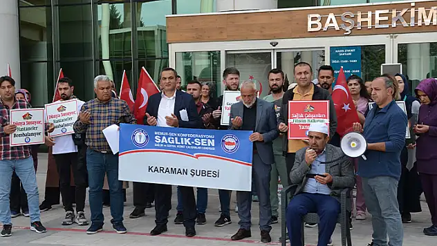 Karaman'da İsrail'in Gazze saldırılarına tepki
