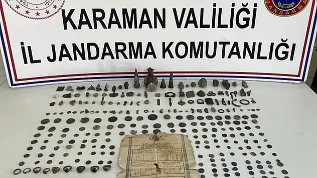 Karaman'da jandarmadan tarihi eser operasyonu:  1 kişi gözaltına alındı
