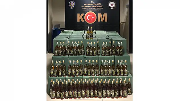 Karaman'da kaçak içki operasyonu