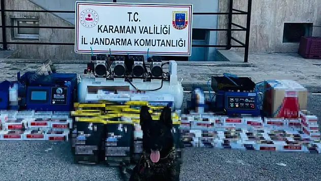 Karaman'da kaçak tütün ve makaron operasyonu! 
