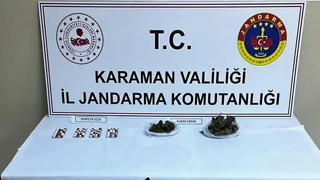 Karaman'da narkotik köpeği ile arama yapılan araçta uyuşturucu ele geçirildi
