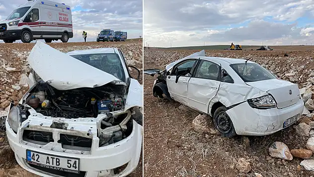 Karaman'da otomobil, şarampole devrildi: 2 ölü, 1 yaralı

