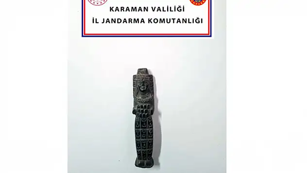 Karaman'da Roma dönemine ait heykel ele geçirildi
