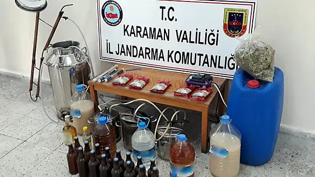 Karaman'da sahte içki ele geçirildi