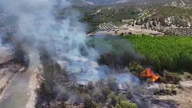 Karaman'da sazlık alanda çıkan yangın ormanlık alana sıçramadan 7 saatte söndürüldü
