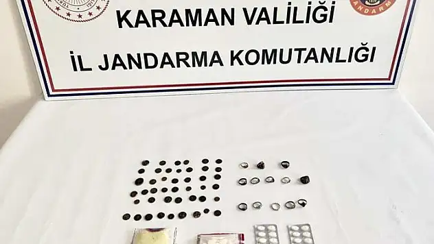 Karaman'da tarihi eser ve uyuşturucu operasyonu
