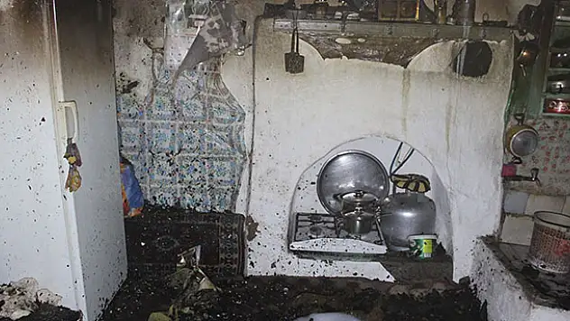 Karaman'da tek katlı müstakil evde korkutan yangın: 1 yavru kedi telef oldu