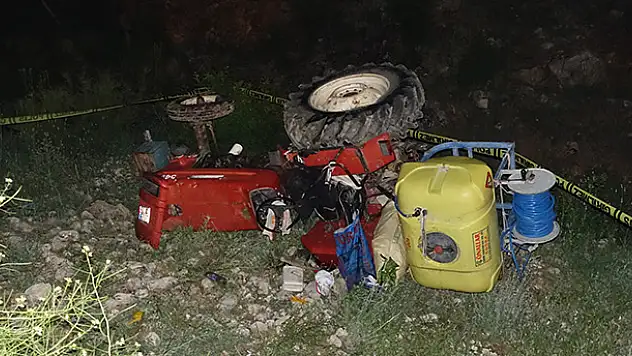 Karaman'da traktör dere yatağına yuvarlandı: 1 ölü