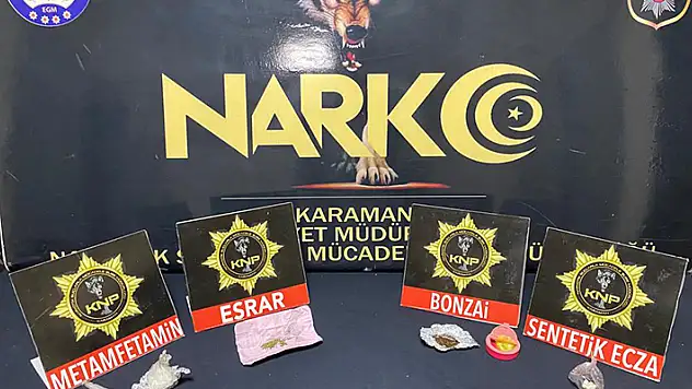 Karaman'da uyuşturucu operasyonunda 2 şüpheli tutuklandı

