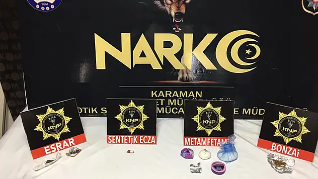 Karaman'da uyuşturucudan 2'si kadın 3 kişi tutuklandı
