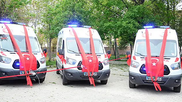 Karaman'da yeni ambulanslar hizmete girdi