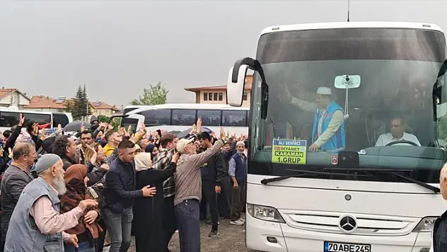 Karaman'dan ilk hac kafilesi dualarla uğurlandı
