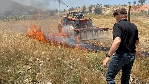 Karaman'da 200 dekar ekili alan yangında kül oldu