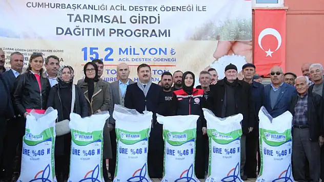 Karaman'da afetten zarar gören 557 üreticiye gübre ve yem desteği
