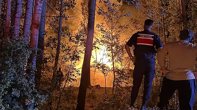 Karaman'da baraka yangını