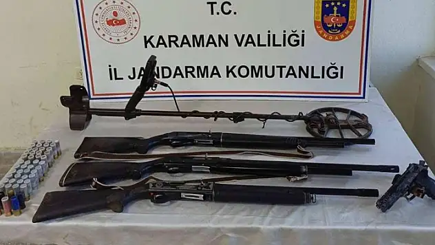 Karaman'da çalıntı ve kaçak silah operasyonu: 1 gözaltı
