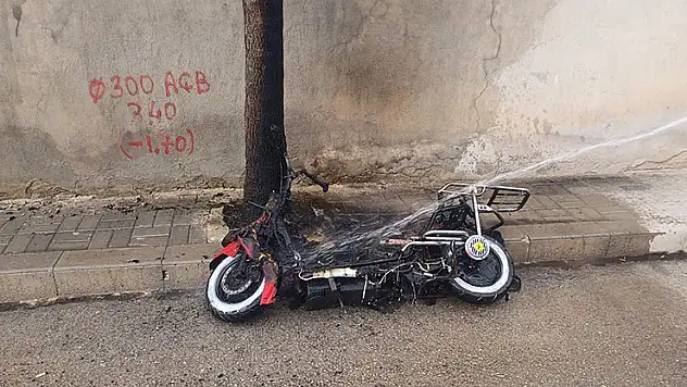 Karaman'da elektrikli bisiklet yangını