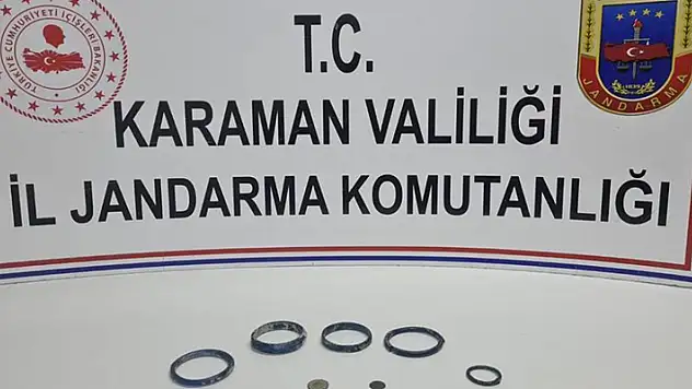 Karaman'da jandarmadan tarihi eser operasyonu
