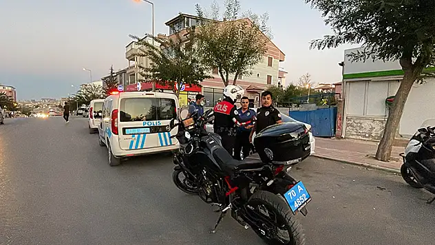 Karaman'da polisin 'dur' ihtarına uymayan motosikletli, kovalamaca sonucu yakalandı