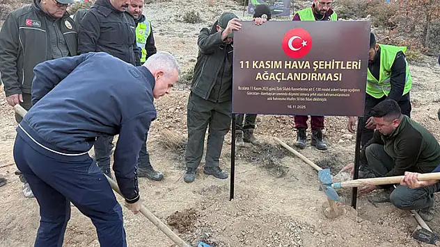 Karaman'da şehitler için fidan dikildi