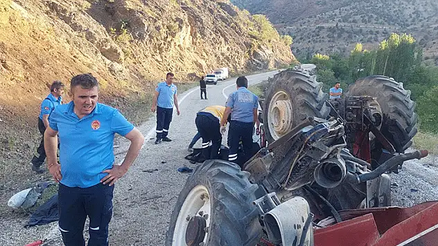 Karaman'da traktör devrildi: 1 ölü