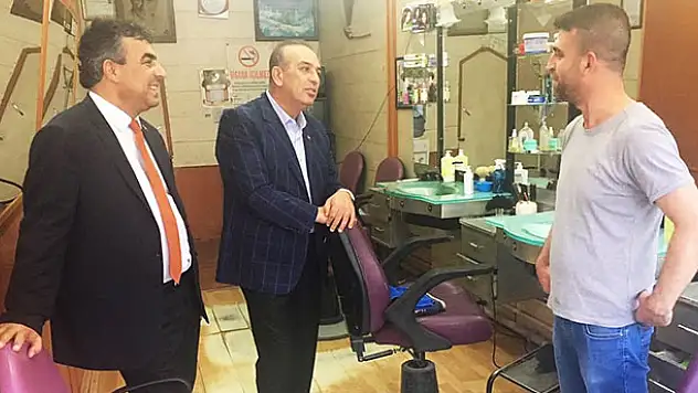 Karamercan'dan ilçelerdeki esnaflara Ramazan ziyareti