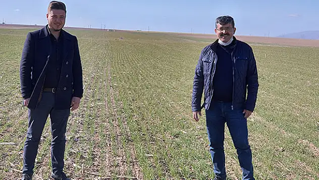 Karapınar çiftçisi yağışlardan memnun