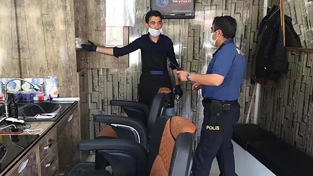 Karapınar'da berber ve kuaför salonları denetlendi