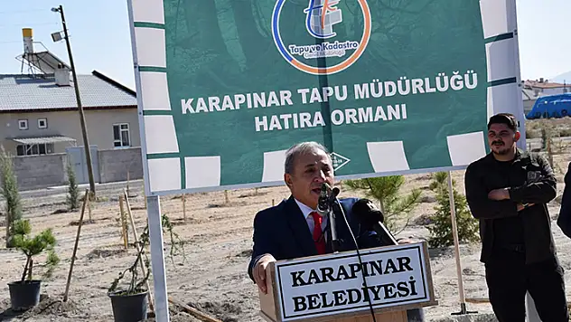 Karapınar'da hatıra ormanı kuruldu