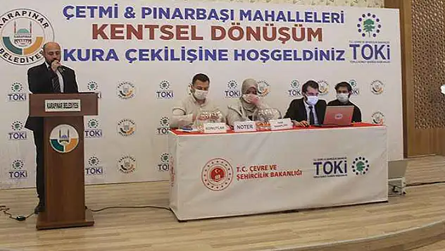 Karapınar'da Kentsel Dönüşüm Konutları kura çekimi yapıldı
