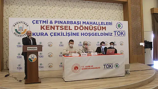 Karapınar'da konut kurası çekilişi yapıldı