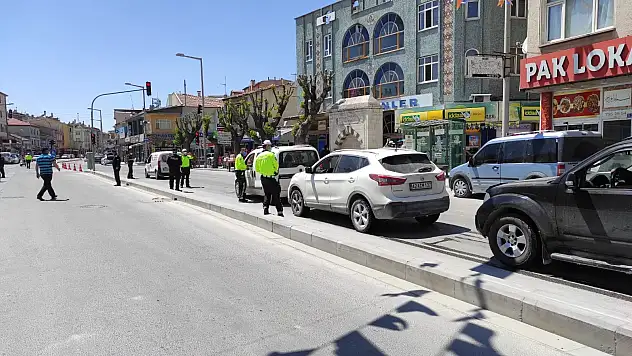 Karapınar'da polisten kısıtlama denetimleri