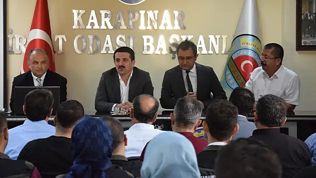 Karapınar'da tarımda yeni döneme ilişkin toplantı düzenlendi
