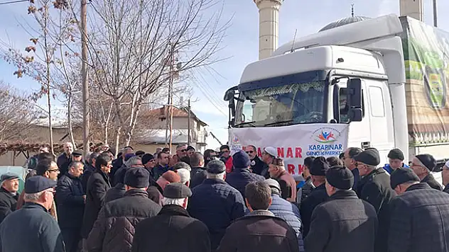 Karapınar'dan İdlib'e yardım tırı yola çıktı