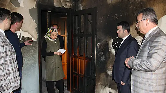 Karatay Belediyesi evi yanan aileleri yalnız bırakmıyor