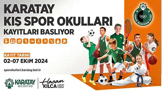 Karatay Belediyesi Kış Spor Okulları'nda kayıtlar başlıyor