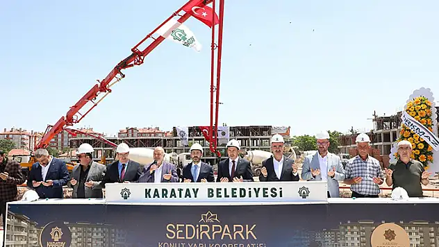 Karatay Belediyesi öncülüğünde yapılacak Sedirpark Konut Yapı Kooperatifinin temeli atıldı