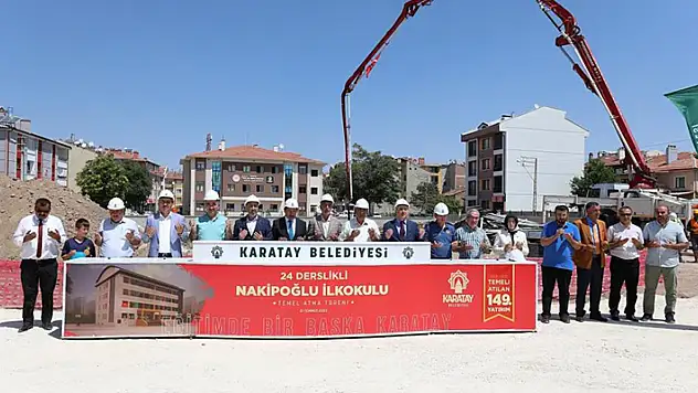 Karatay Belediyesi Osman Benliler İlkokulu'nun temelini attı
