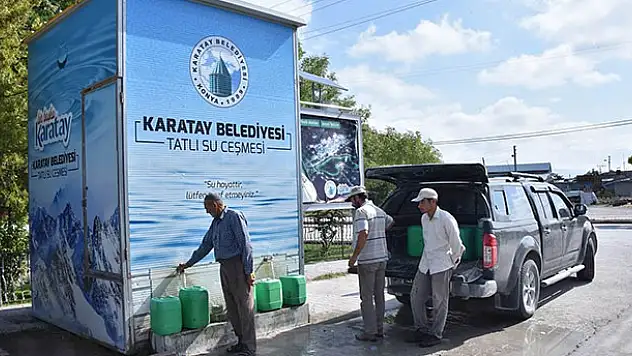 Karatay Belediyesi tatlı su çeşmesi depolarını kendi üretiyor